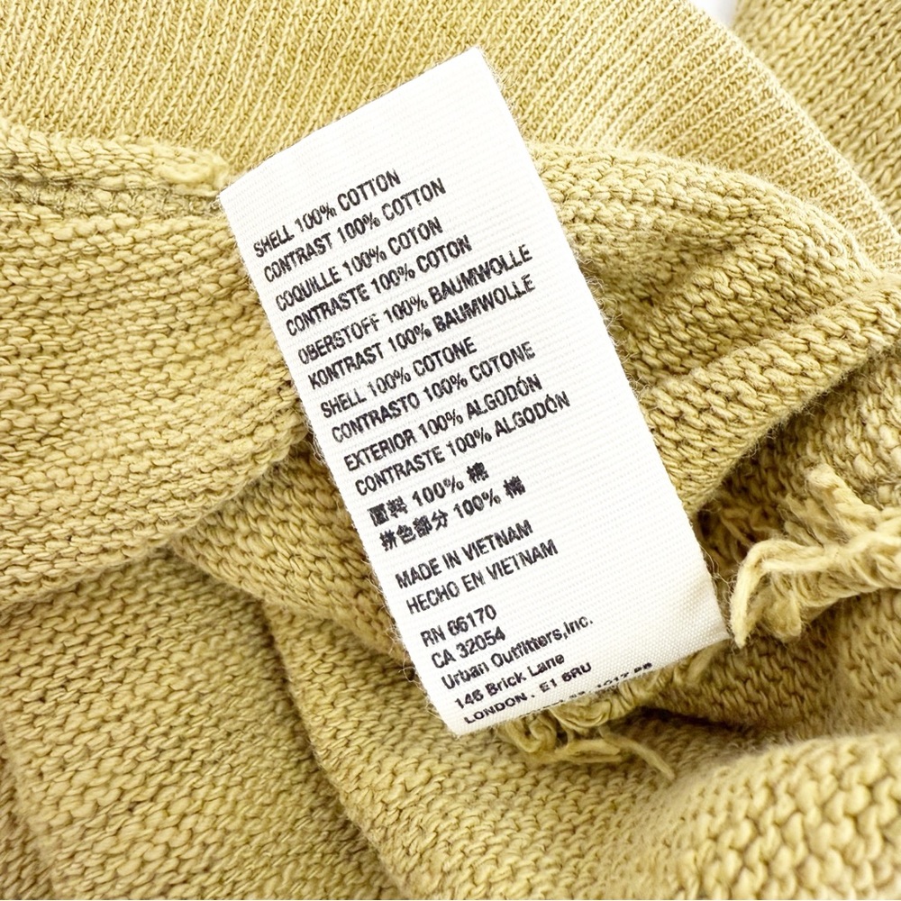 Free People X We The Free Golden Road Cardigan Curly Willow Mustard Olive Crop - Picture 15 of 15